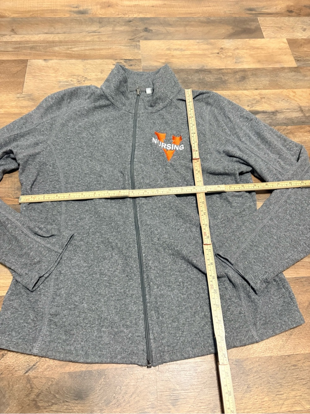 Port Authority Women’s Nursing Fleece Jacket Gray Full Zip Embroidered Size L - Picture 2 of 7
